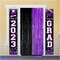 3-Pack Purple & Black Foil Fringe Curtains Graduation & Party Backdrop Decorations